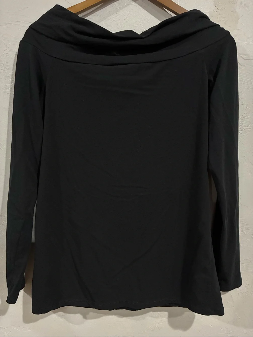 Lauren Ralph Lauren Grey Cowl Neck Long Sleeve Top - Size L